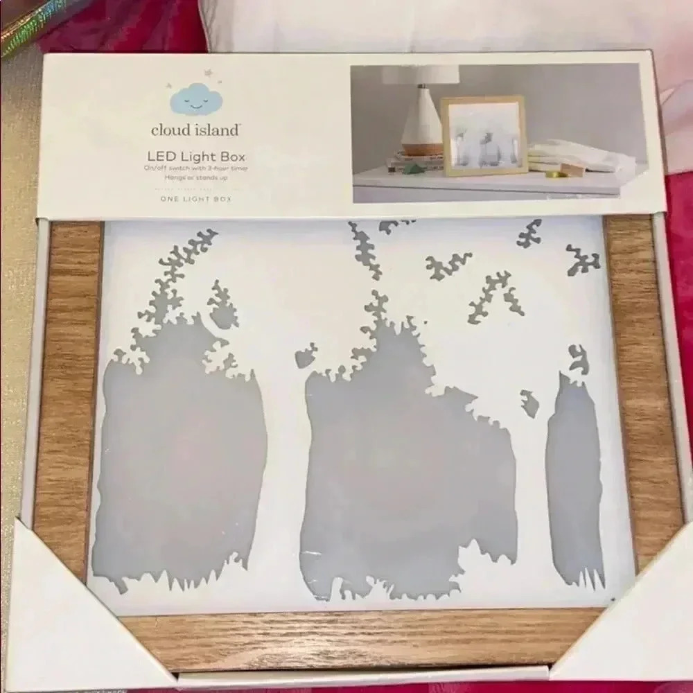 Cloud island light box LED with timer Outdoor Scene Baby nursery NWT